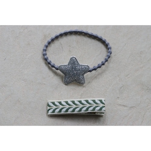 ヘアクリップ グレー