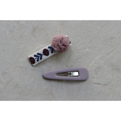 ヘアクリップ パッチン止め ピンク