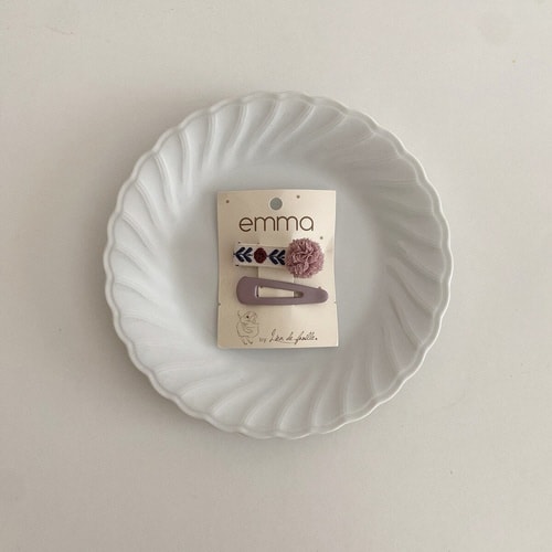 ヘアクリップ パッチン止め ピンク