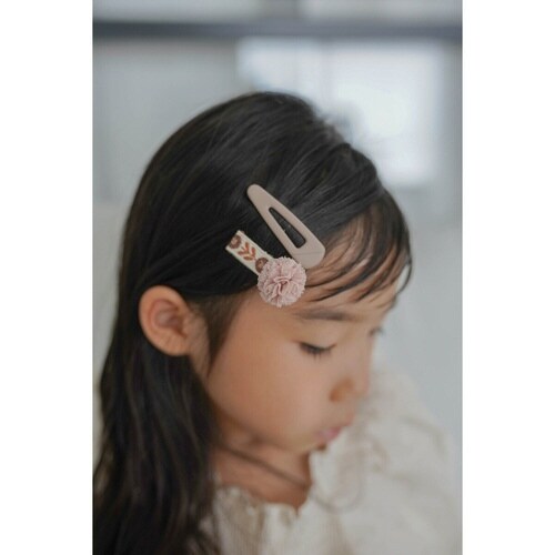 ヘアクリップ パッチン止め ベージュ