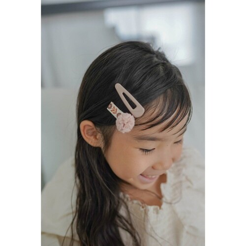 ヘアクリップ パッチン止め ベージュ