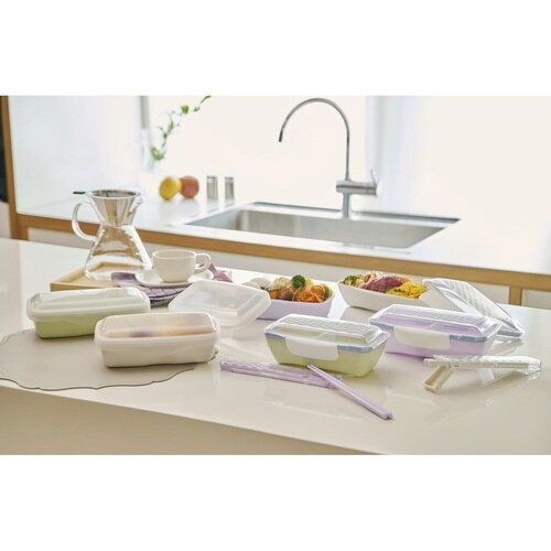 お弁当箱 1段 500ml ライトパープル