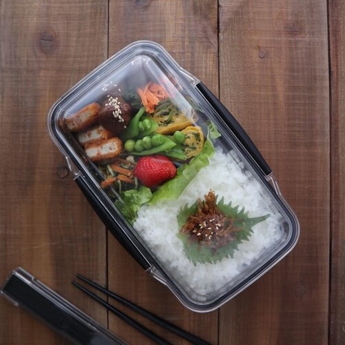 お弁当箱 1段 深型 ブラック