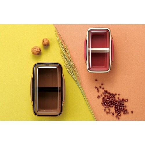 お弁当箱 2段 角型 ランチボックス ブラック