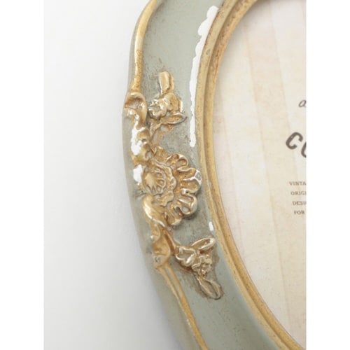 フォトフレーム オーバルフォトフレーム グレー