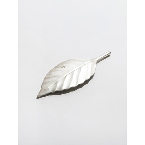 アクセサリートレイ ブラスリーフプレート シルバー