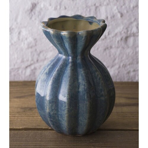 花瓶 セラミックベース ブルー