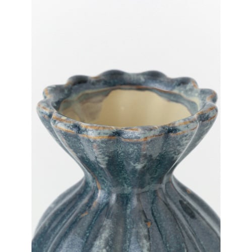 花瓶 セラミックベース ブルー