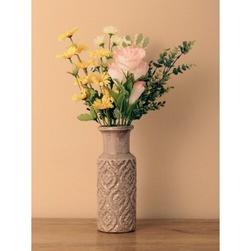 花瓶 セラミックベース グレー