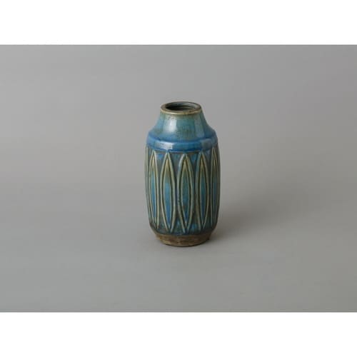 花瓶 セラミックベース ブルー