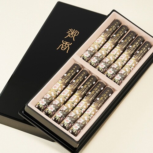 線香 特選 淡墨の桜 塗箱 短寸 10束入り