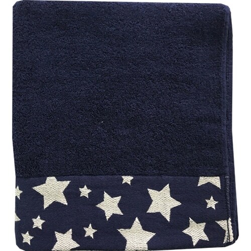 バスタオル ナチュラルスター タオル ネイビー