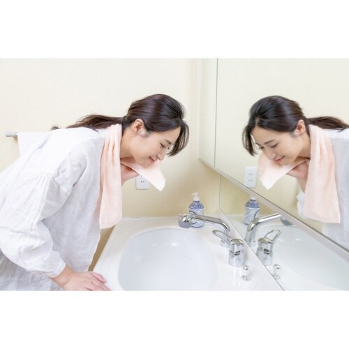 フェイスタオル レーヨン吸水タオル ピンク