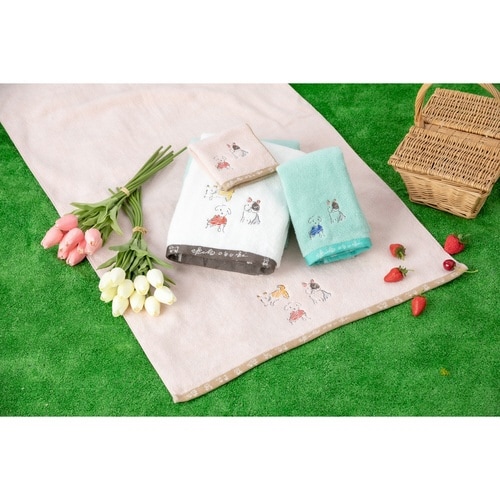 フェイスタオル 34×80cm 日本製 ミント