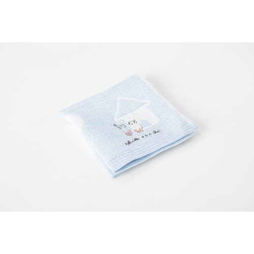 ミニタオル 25×25cm 日本製 ブルー