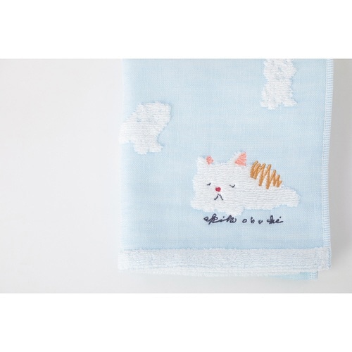 フェイスタオル 34×80cm 日本製 ブルー