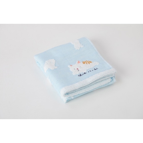 フェイスタオル 34×80cm 日本製 ブルー