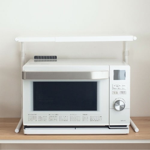 電子レンジラック 幅40から60cm ホワイト