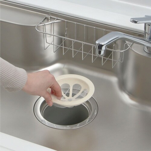 ゴミ受け 排水口ネットホルダー アイボリー