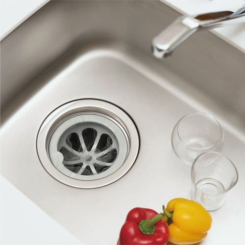 ゴミ受け 排水口ネットホルダー グレー