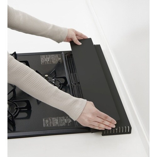 排気口カバー 奥行き調節タイプ ブラック