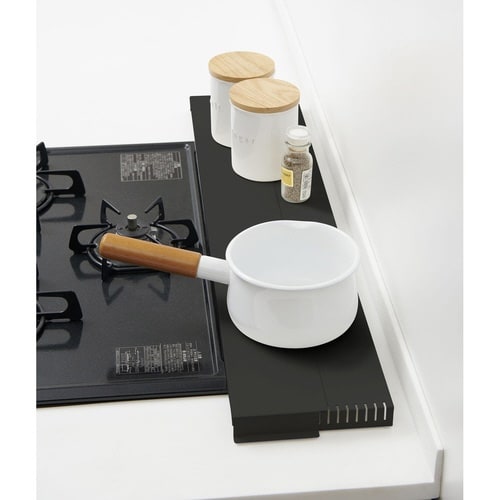 排気口カバー 奥行き調節タイプ ブラック