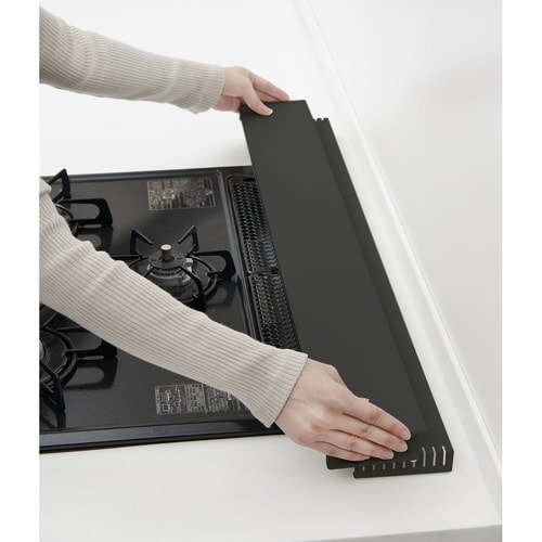 排気口カバー 奥行き調節タイプ ブラック