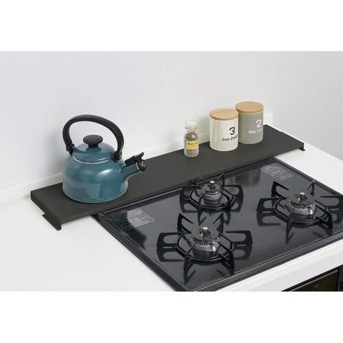 排気口カバー 奥行き調節タイプ ブラック