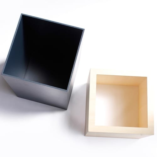 ゴミ箱 木製 10L W CUBE ダークブルー