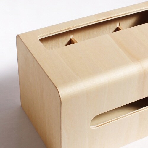 ティッシュケース living rack 木製