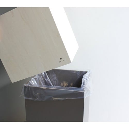 ゴミ箱 木製 10L W CUBE グレーブラウン