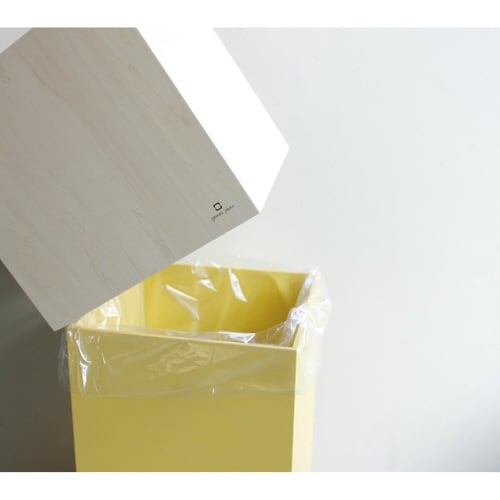 ゴミ箱 木製 10L W CUBE ハニーイエロー
