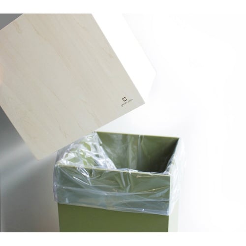 ゴミ箱 木製 10L W CUBE オリーブ