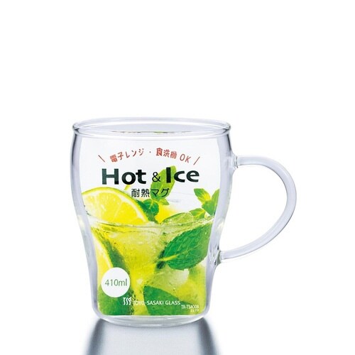 マグカップ 410ml 耐熱ガラス