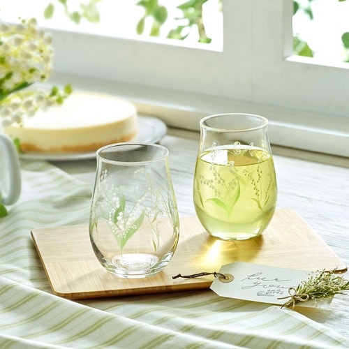 ペアグラス 400ml すずらん ガラス