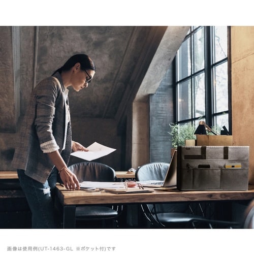 キャビネットバッグ 12cm幅 グレー