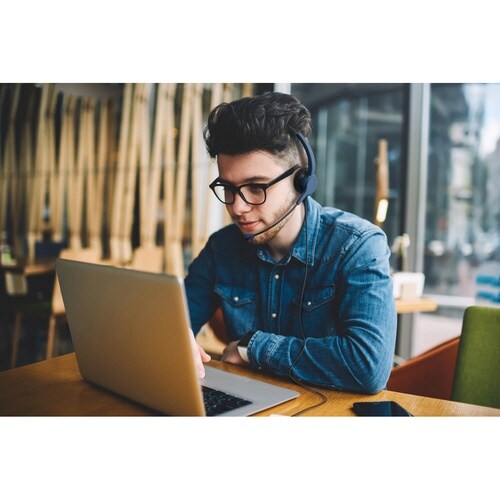 快適ヘッドセット 片耳 USBタイプ ネイビー