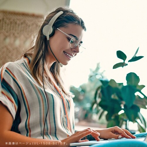 快適ヘッドセット 片耳 USBタイプ ベージュ