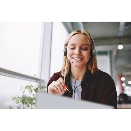 快適ヘッドセット 両耳 USBタイプ グレー