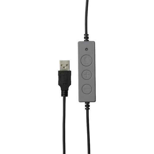 快適ヘッドセット 両耳 USBタイプ グレー