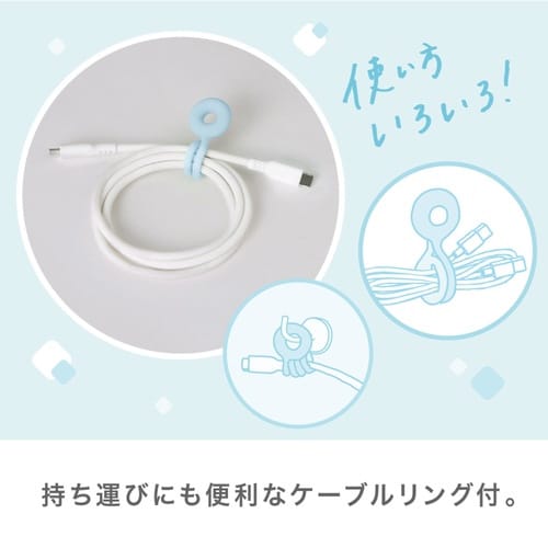 充電ケーブル しなやかシリコンUSBケーブル 1m