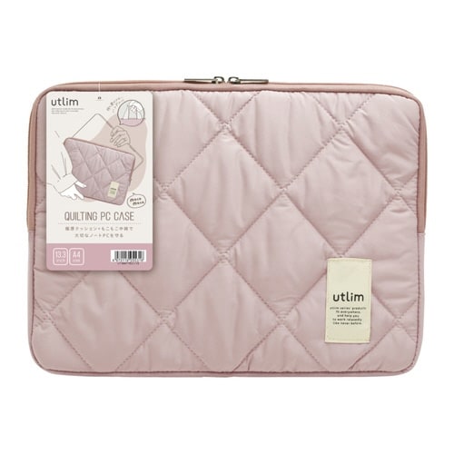 パソコンケース ユートリム キルティング ピンク