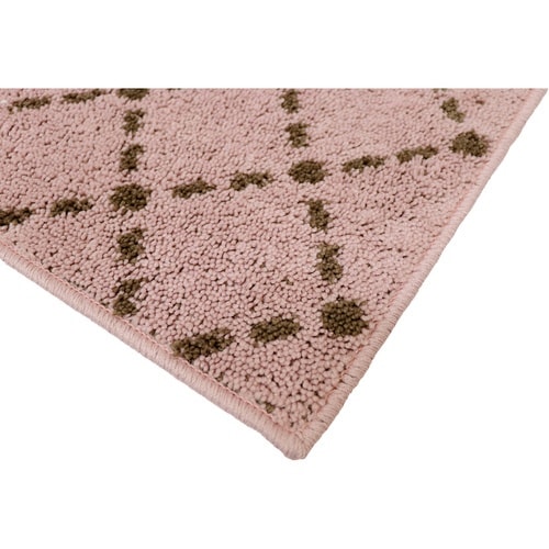 キッチンマット 45×120cm ステッチ ピンク