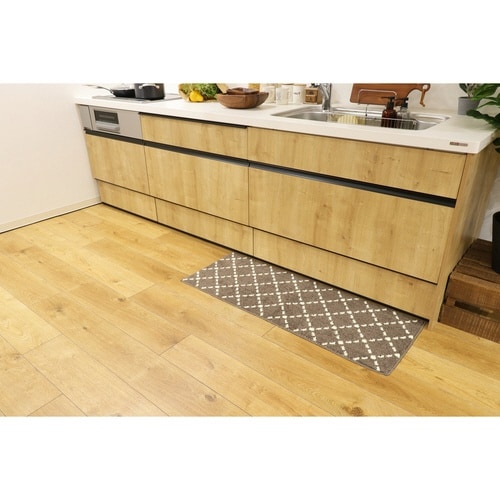 キッチンマット 45×120cm ブラウン