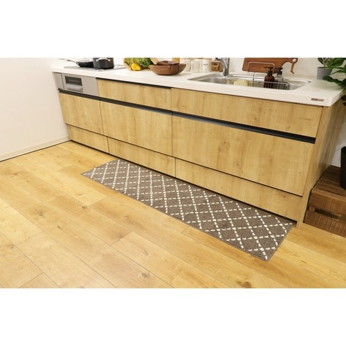 キッチンマット 45×180cm ブラウン
