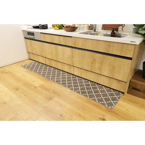 キッチンマット 45×240cm ブラウン