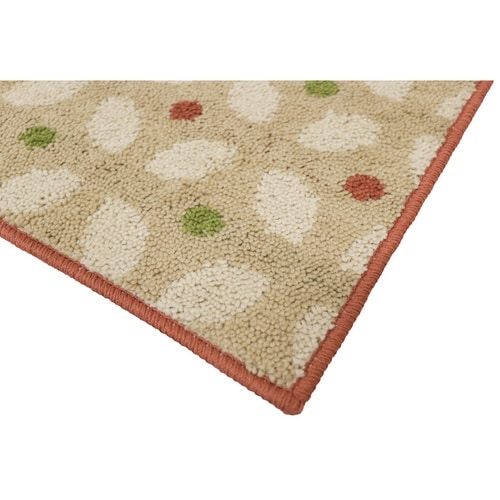 キッチンマット 45×120cm ステッチ レッド