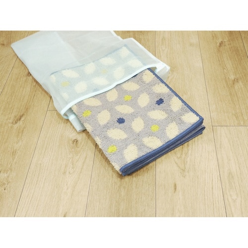 キッチンマット 45×120cm ステッチ ブルー