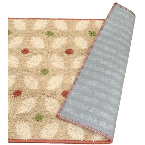 キッチンマット 45×180cm ステッチ レッド