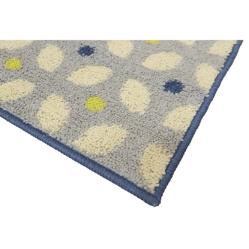 キッチンマット 45×240cm ステッチ ブルー